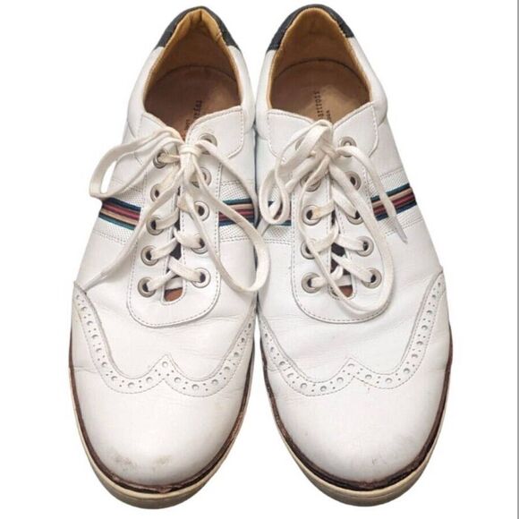 Royal Albatross Kingsman White Navy Spikeless Golf Shoe Size 11 - Picture 2 of 8